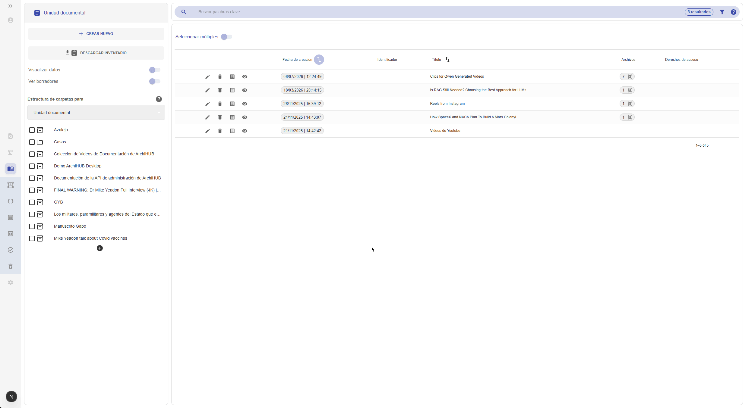 Subir y procesar el archivo de Excel