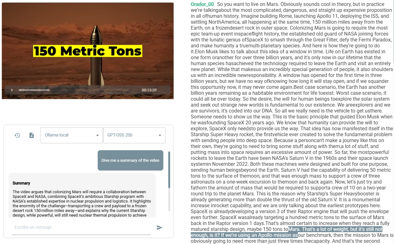 Analyzing transcriptions with Ollama
