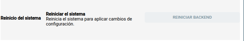Reinicio sistema